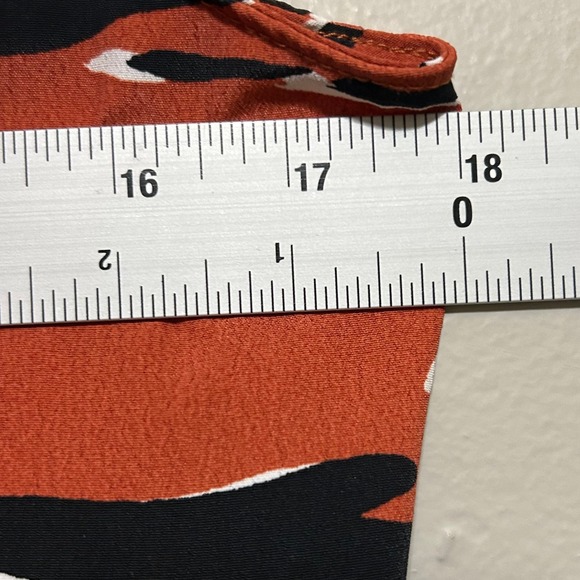 Naked Zebra Camisole Tank Top M Orange Black Tiger Spaghetti Strap Tie Front - Picture 5 of 7